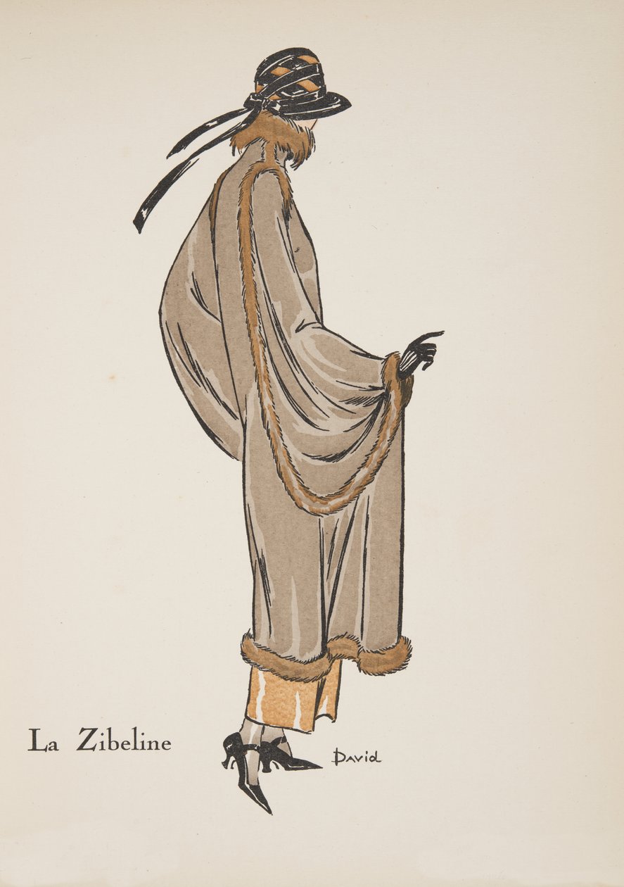 La Zibeline, uit een Collectie van Modeplaten, 1922 door David