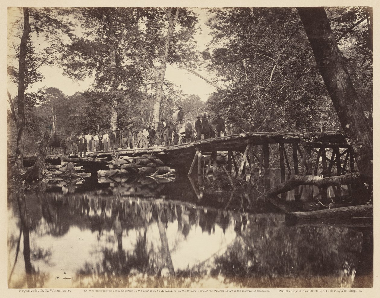 Militaire Brug over de Chickahominy door David B. Woodbury