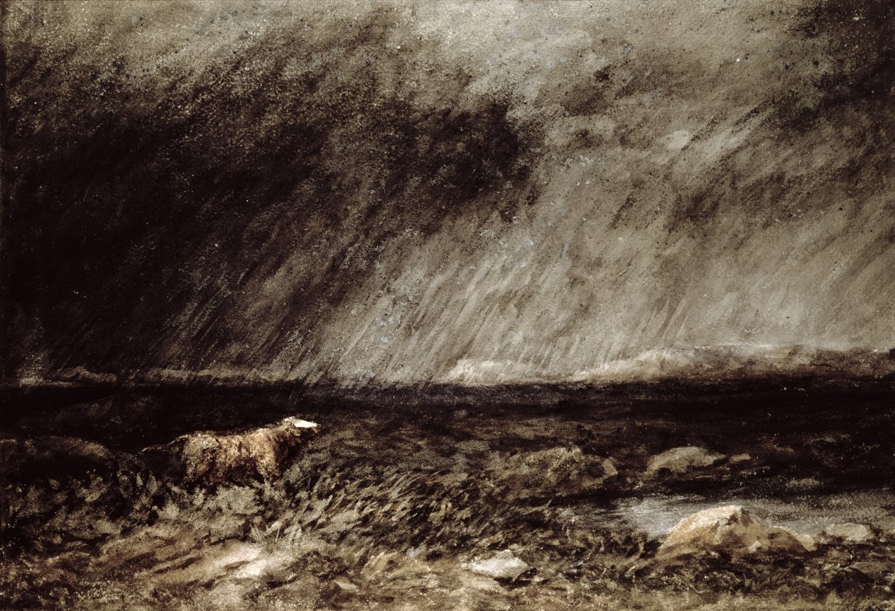De uitdaging op de heide, nabij Bettws-y-Coed, Noord-Wales, 1853 door David Cox