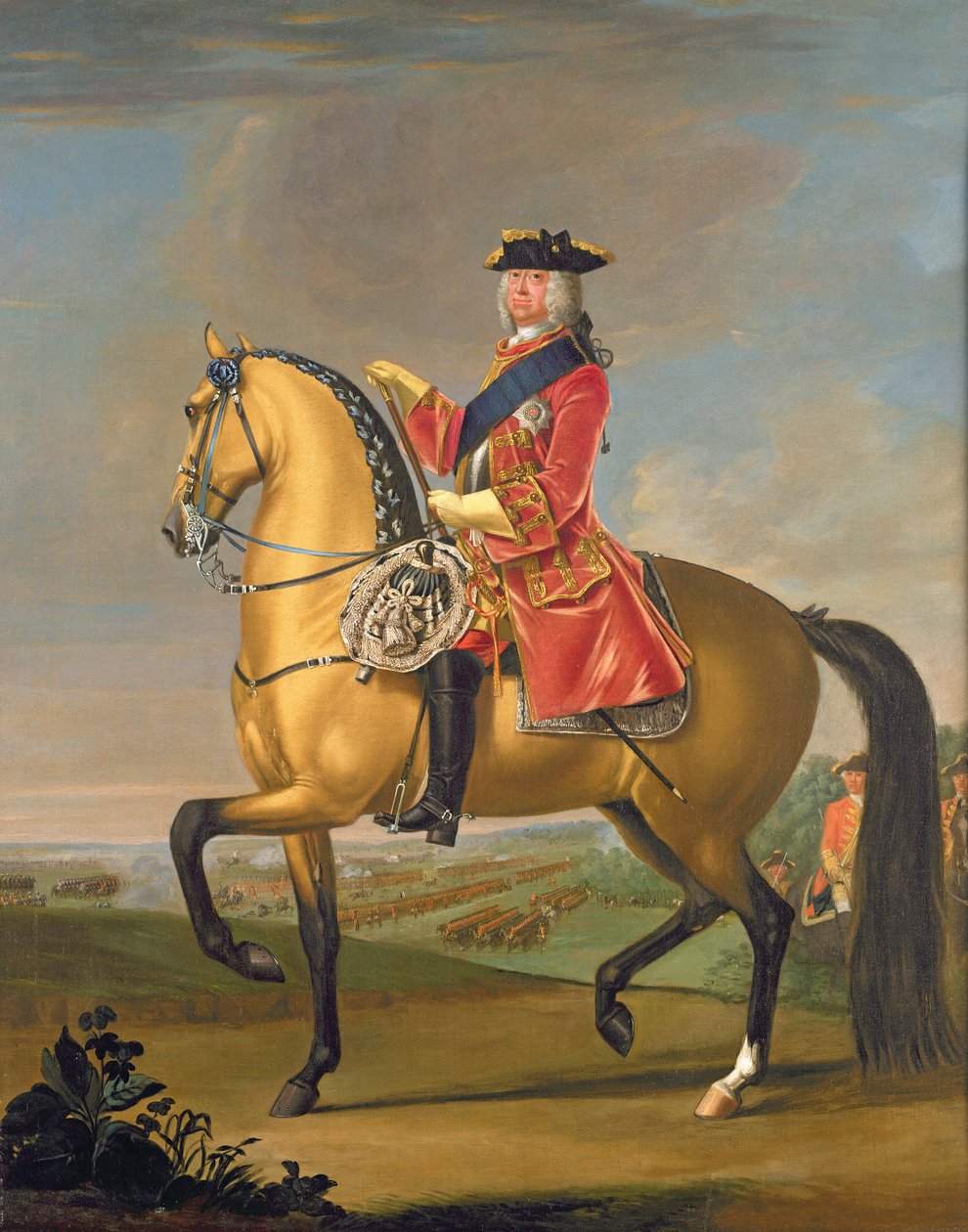 George II bij de Slag bij Dettingen door David Morier