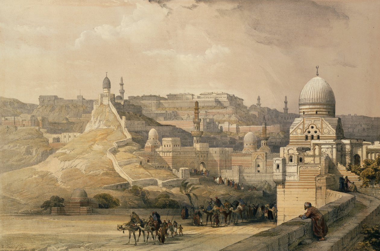 De citadel van Caïro, residentie van Mehmet Ali, uit Egypte en Nubië, Vol.3, 1838 door David Roberts