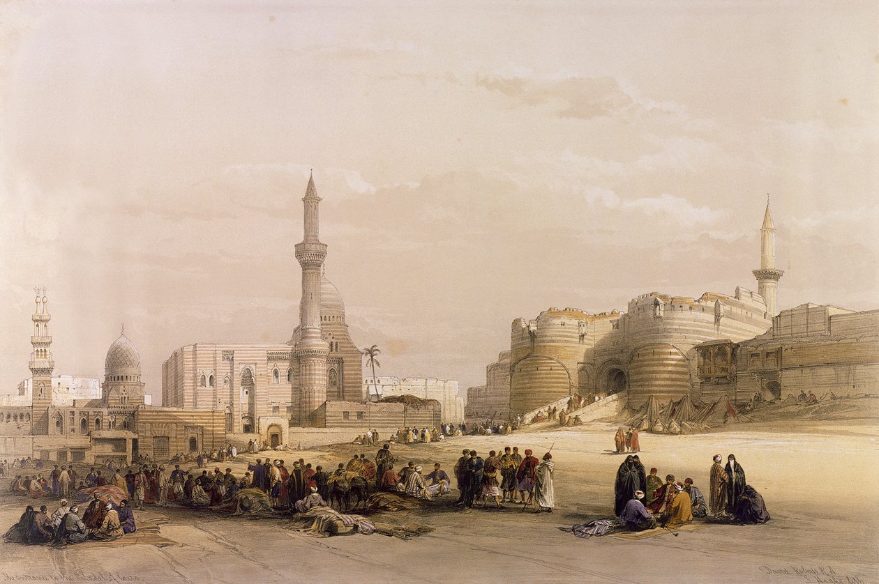 De ingang van de citadel van Caïro, uit Egypte en Nubië, Vol.3 door David Roberts