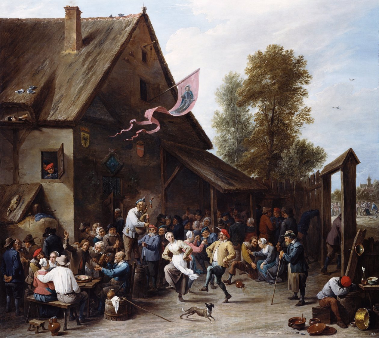 Kermis op Sint Jorisdag door David Teniers the Younger