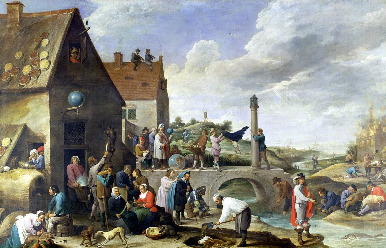 De Spreekwoorden door David Teniers the Younger