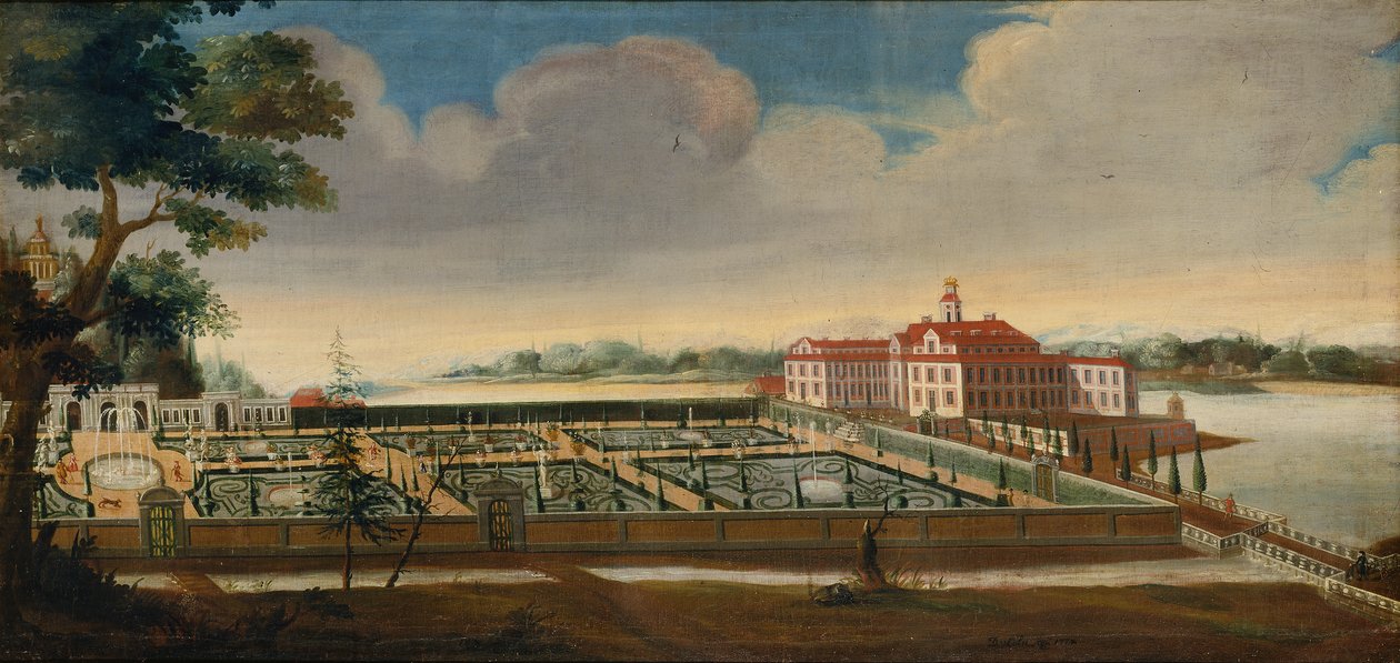 Uitzicht op Ulriksdal Paleis vanuit het zuiden, 1732 door David von Coln