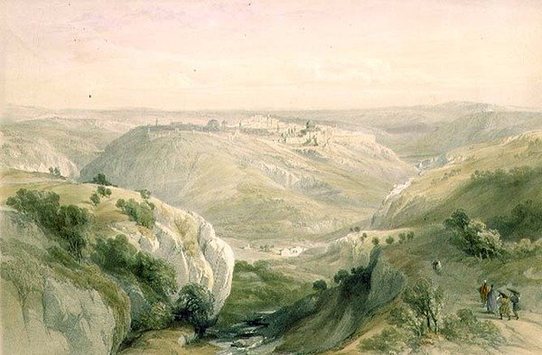 Jeruzalem vanuit het zuiden, 12 april 1839, plaat 10 uit Deel I van 