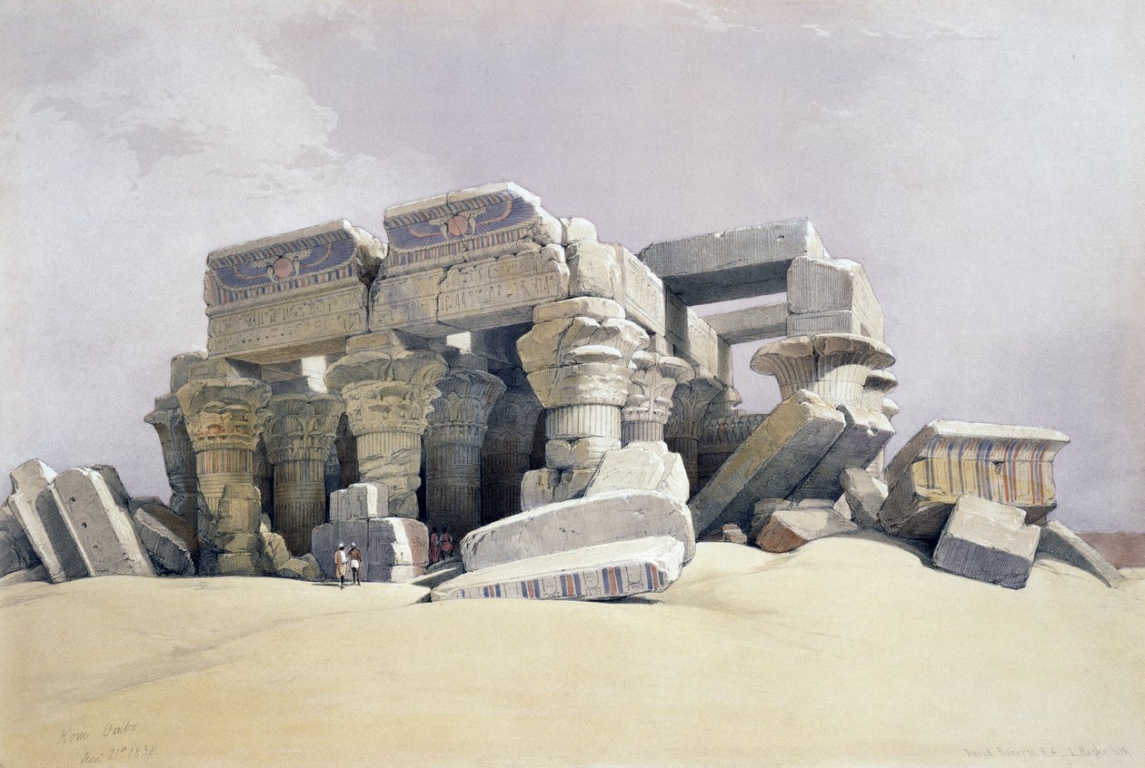 Kom Ombo, 21 november door David (after) Roberts