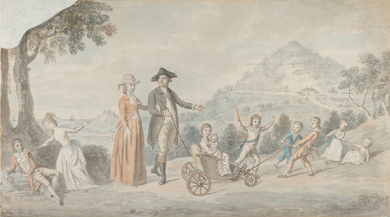 De familie van Sir James Hunter Blair, 1e Baronet door David Allan