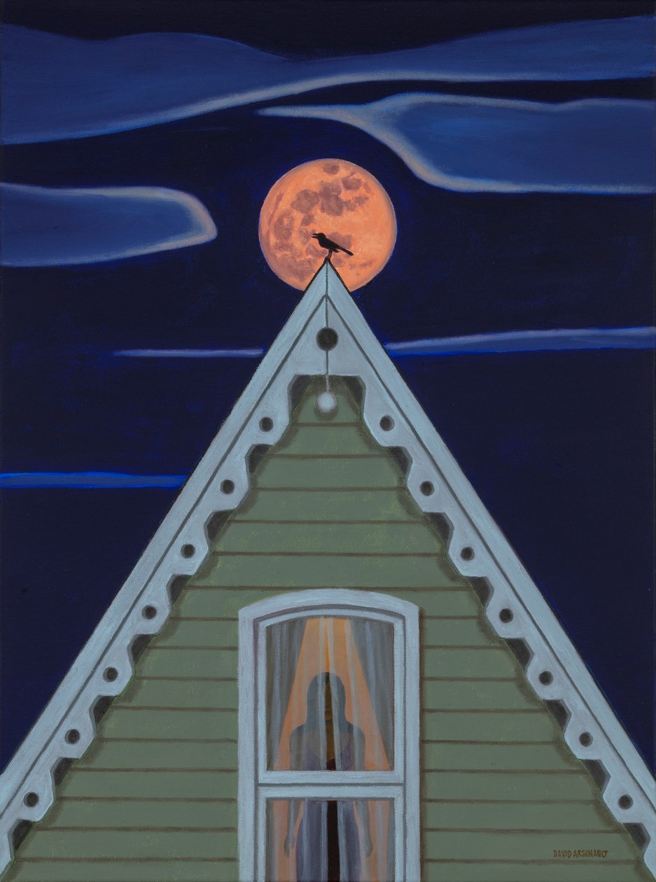 Nachtvogel, 2024 (olieverf op doek) door David Arsenault