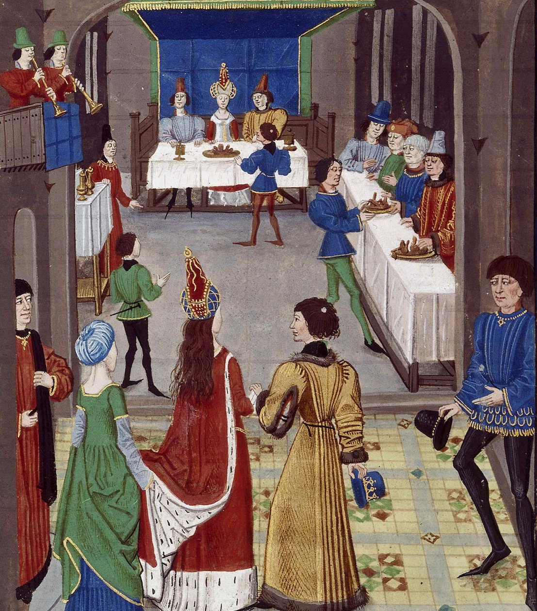 Het huwelijk. Uit: Renaud de Montauban, ca. 1465 door David Aubert