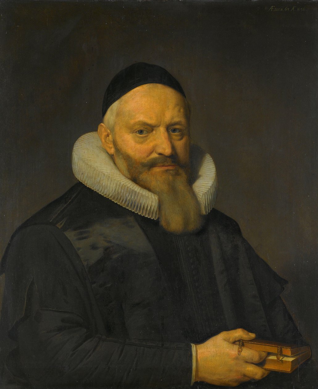 Portret van Anthony de Wale (1573-1639). Hoogleraar Theologie aan de Universiteit van Leiden door David Bailly