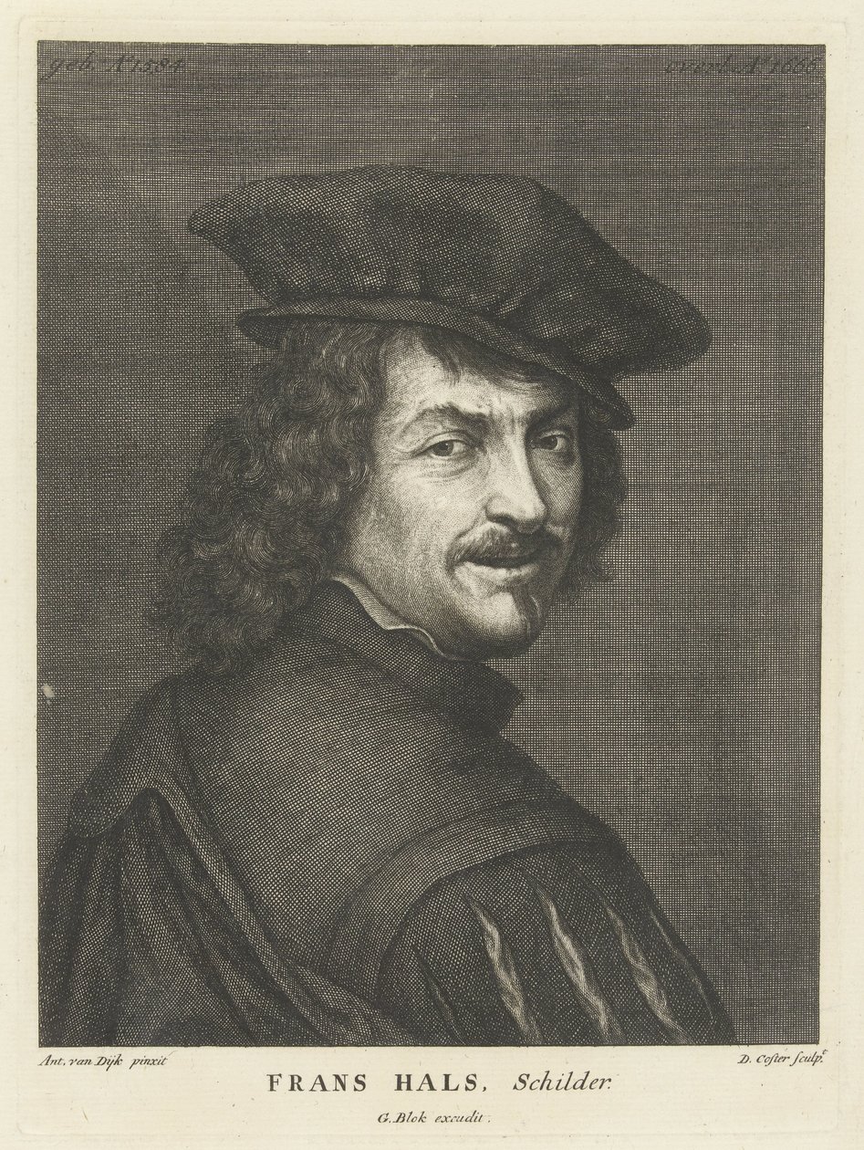 Portret van de schilder Frans Hals door David Coster