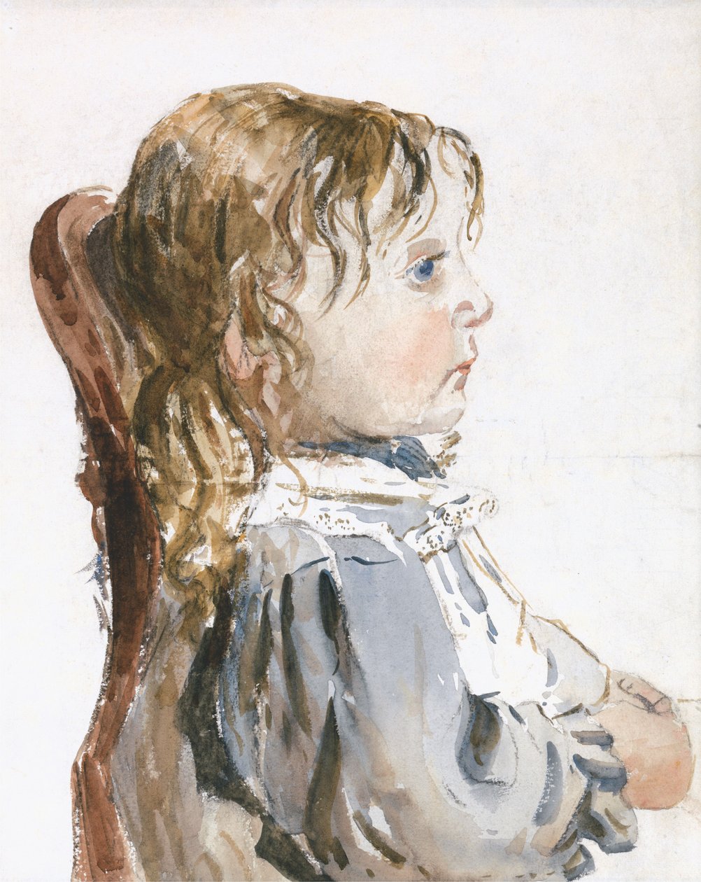 Meisje in een schortje door David Cox