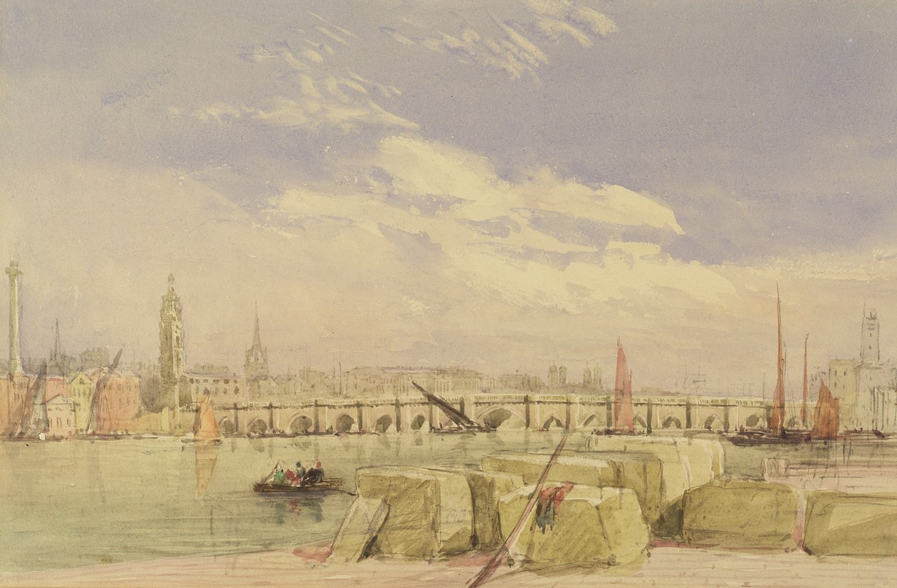 Londen Brug, c.1828-30 door David Cox