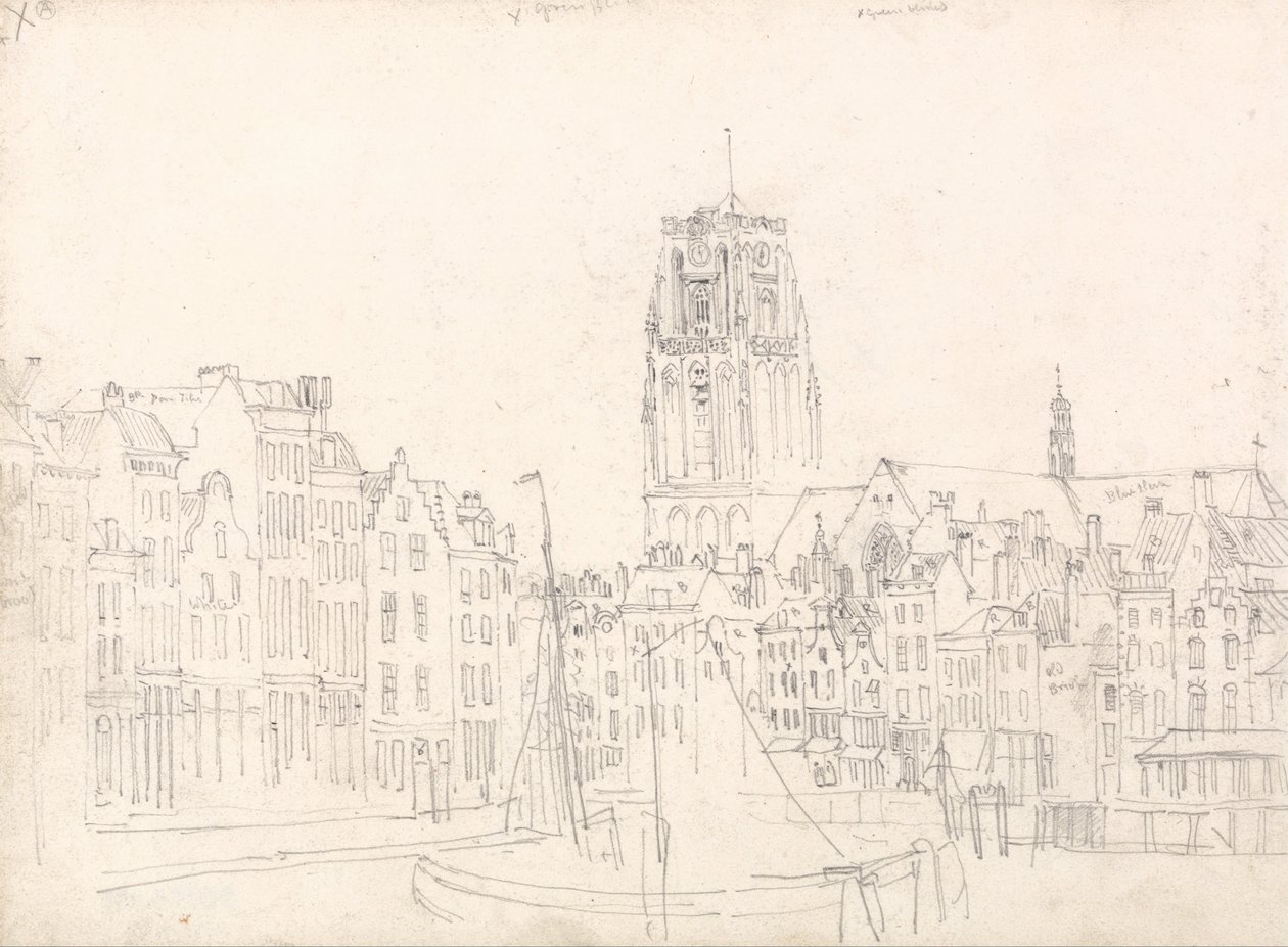 Rotterdam: De Sint-Laurentiuskerk door David Cox