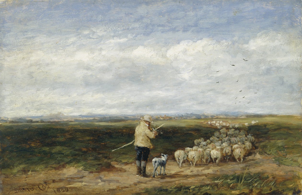 De herder, terugkeer van de kudde door David Cox