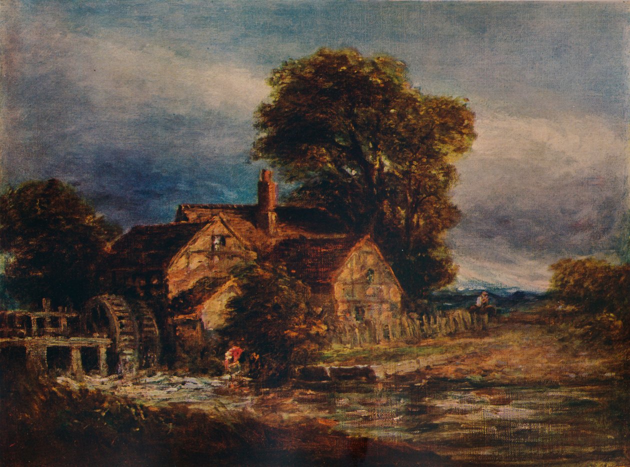 Het Waterrad, ca. 1839 door David Cox the elder
