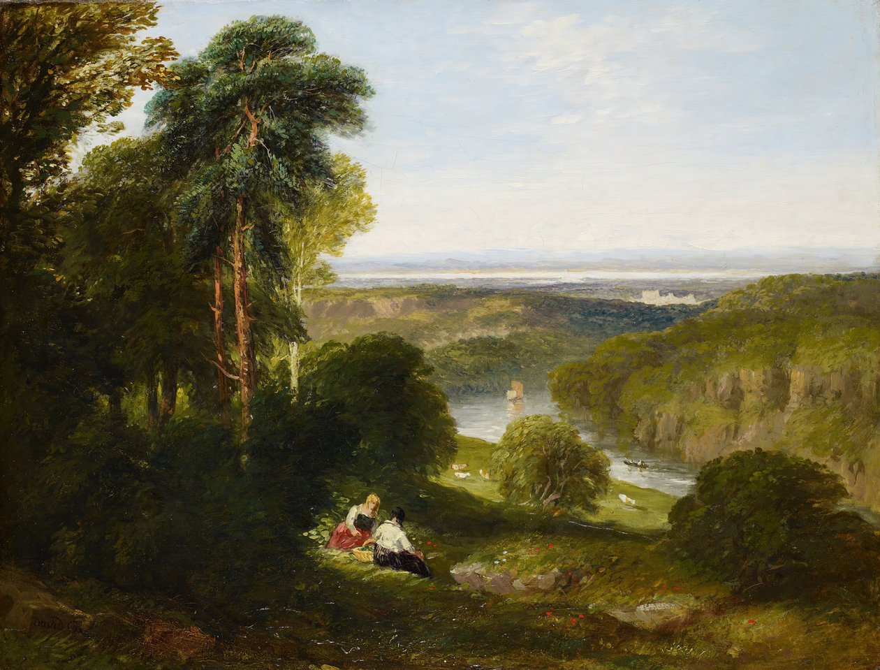 De Wyndcliffe, River Wye, 1842 door David Cox the elder