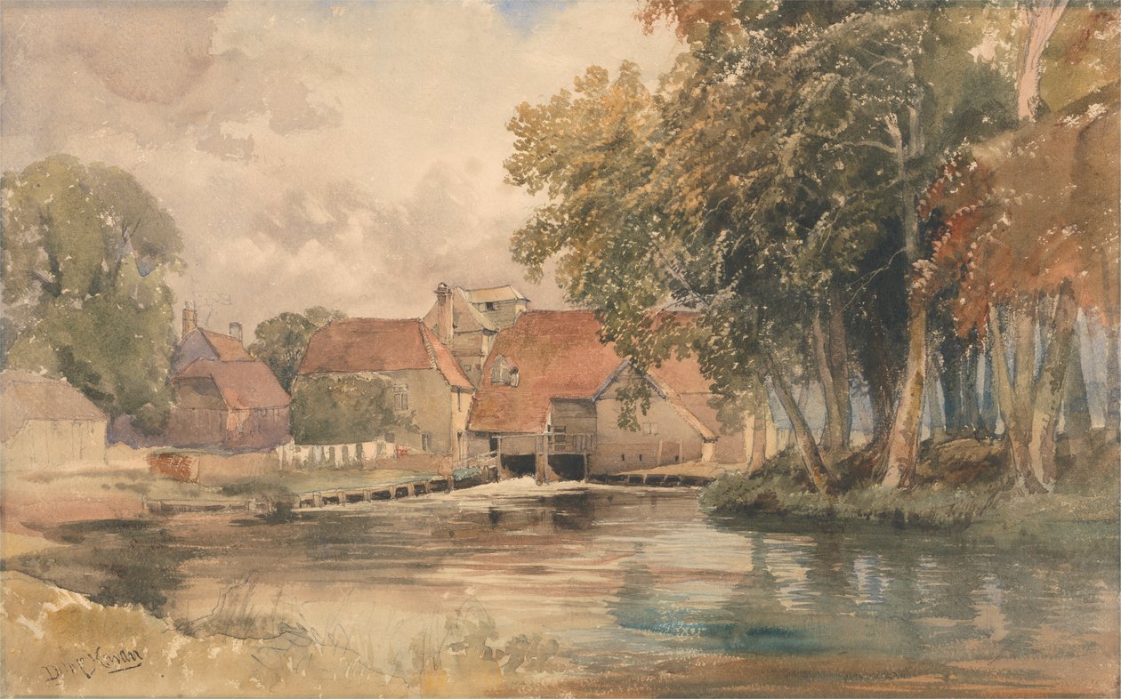 Boerderij aan de rivier door David Hall McKewan
