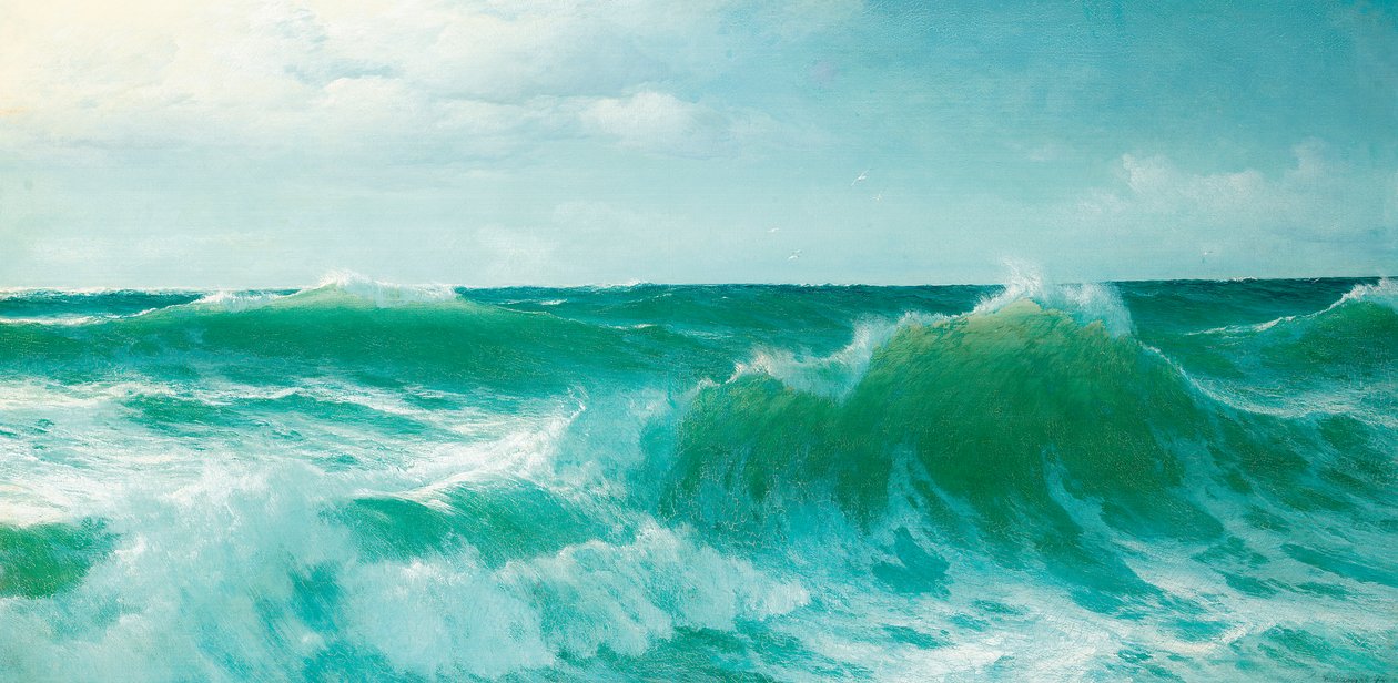 Een brekende golf, 1894 door David James