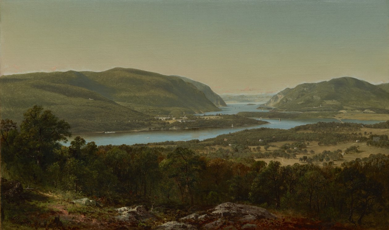Uitzicht vanaf Garrison, West Point, New York door David Johnson