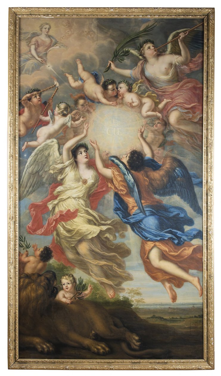 Allegorie op het huwelijk van koning Karel XI en koningin Ulrika Eleonora door David Klöcker Ehrenstrahl