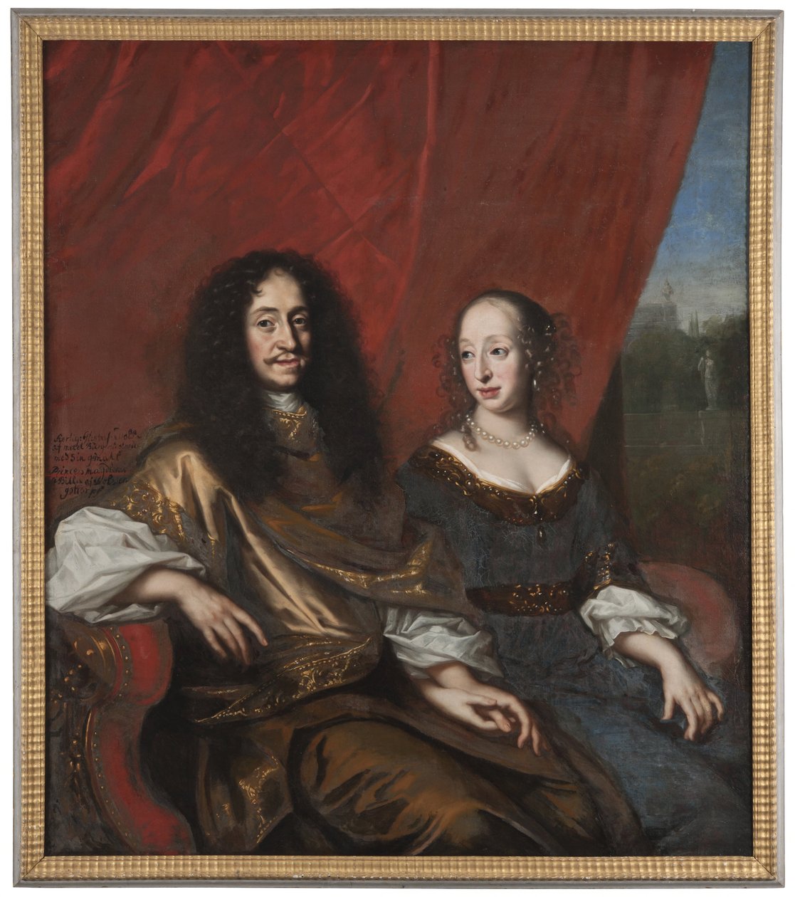 Gustav Adolf, 1633-1695, hertog van Mecklenburg-Güstrow. Magdalena Sibylla, 1631-1719, uit Holstein door David Klöcker Ehrenstrahl
