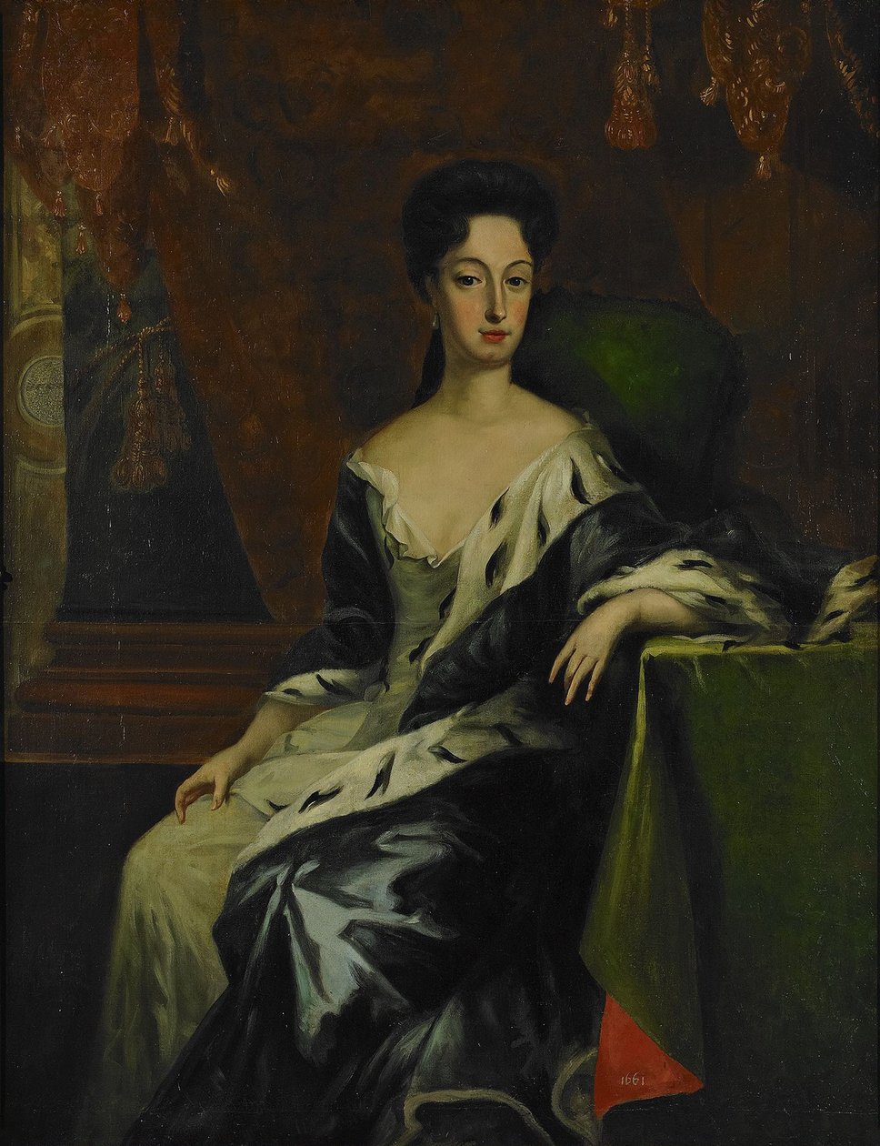 Portret van Prinses Hedvig Sofia van Zweden, Hertogin van Holstein-Gottorp 1681-1708, Eind 17e eeuw door David Krafft von