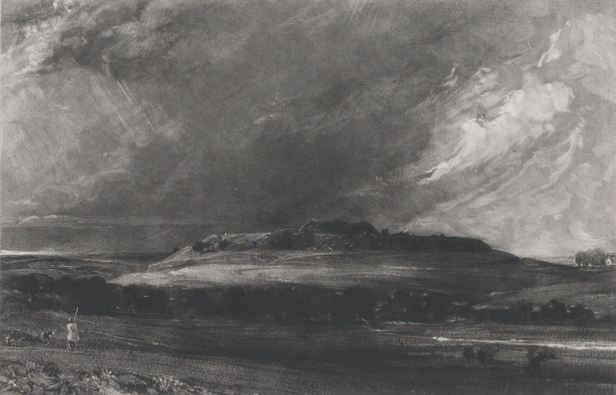 Oude Sarum, 1830 door David Lucas