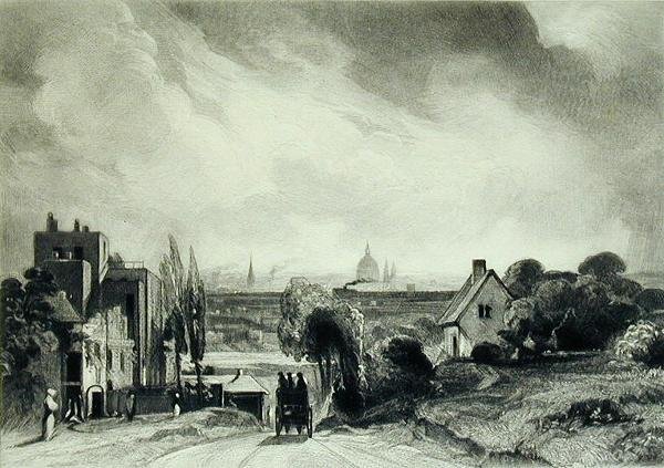 Cottage van Sir Richard Steele, Hampstead Road door David Lucas