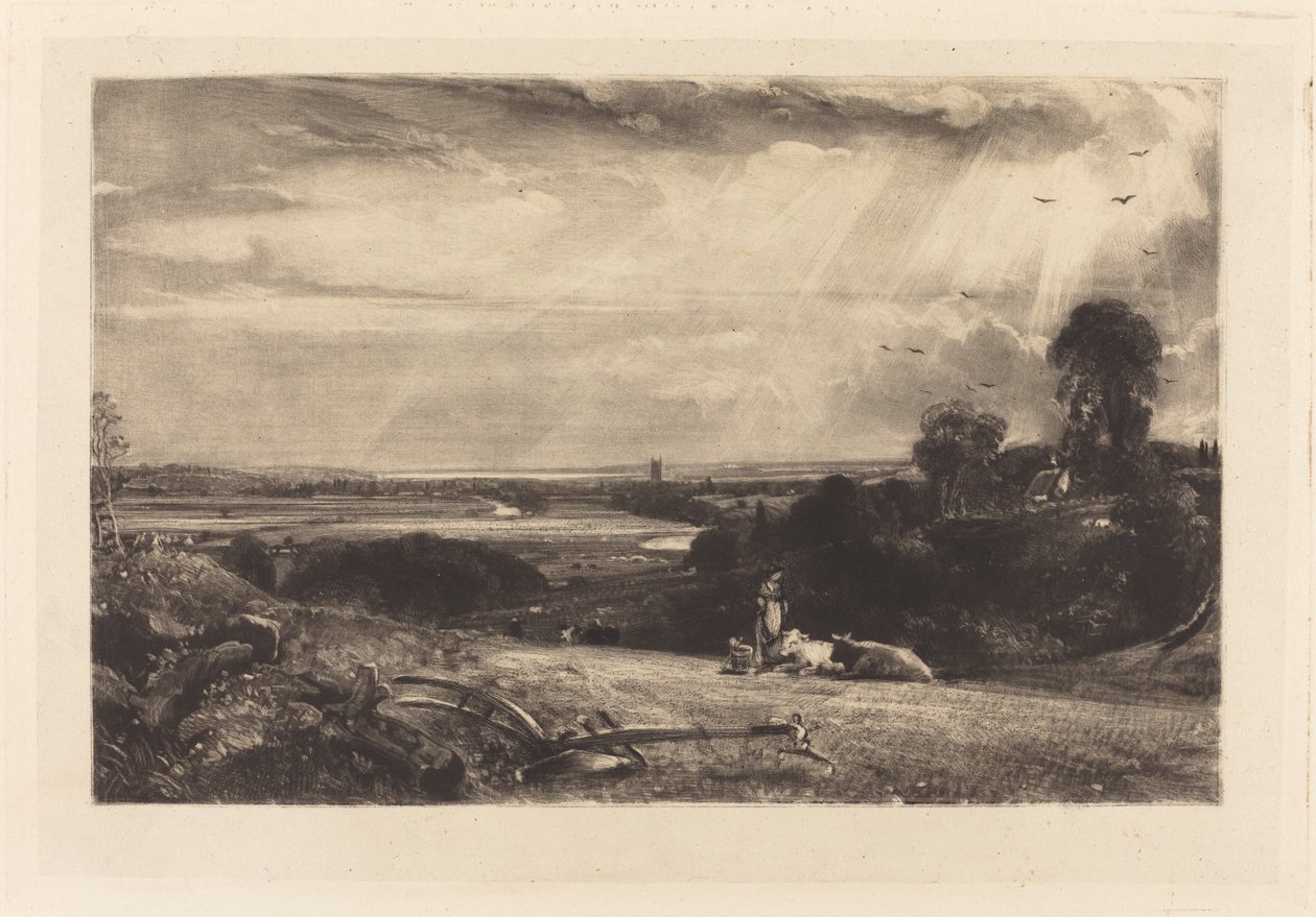 Zomerochtend door David Lucas after John Constable