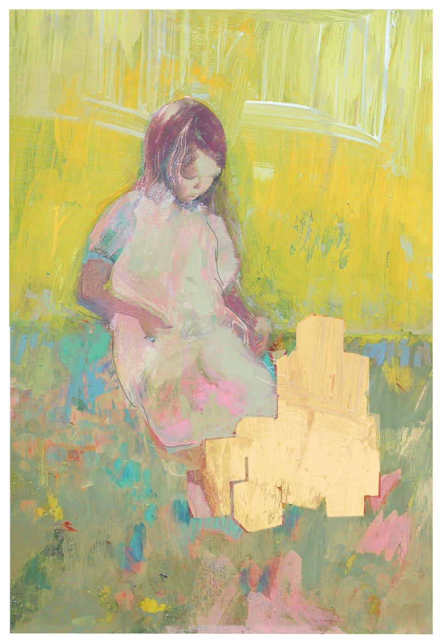 Meisje en Bouwstenen, 2016 door David McConochie
