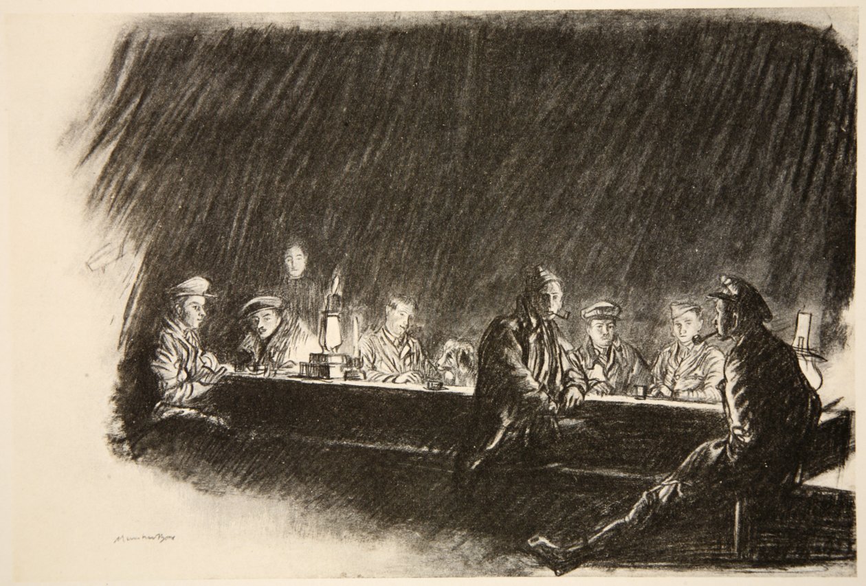 Een maaltijd van het Royal Flying Corps, illustratie uit 