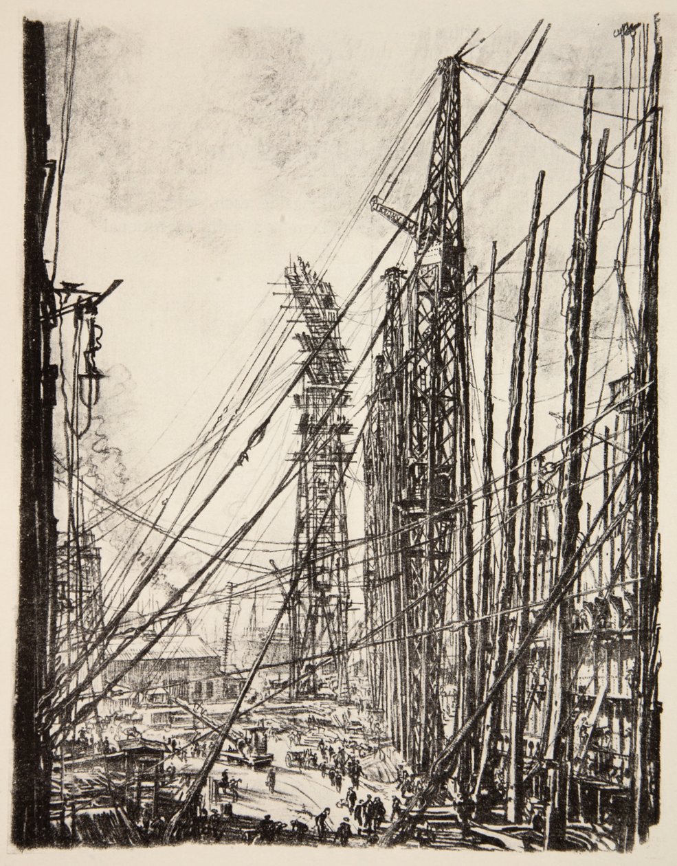 Een scheepswerf, illustratie uit 