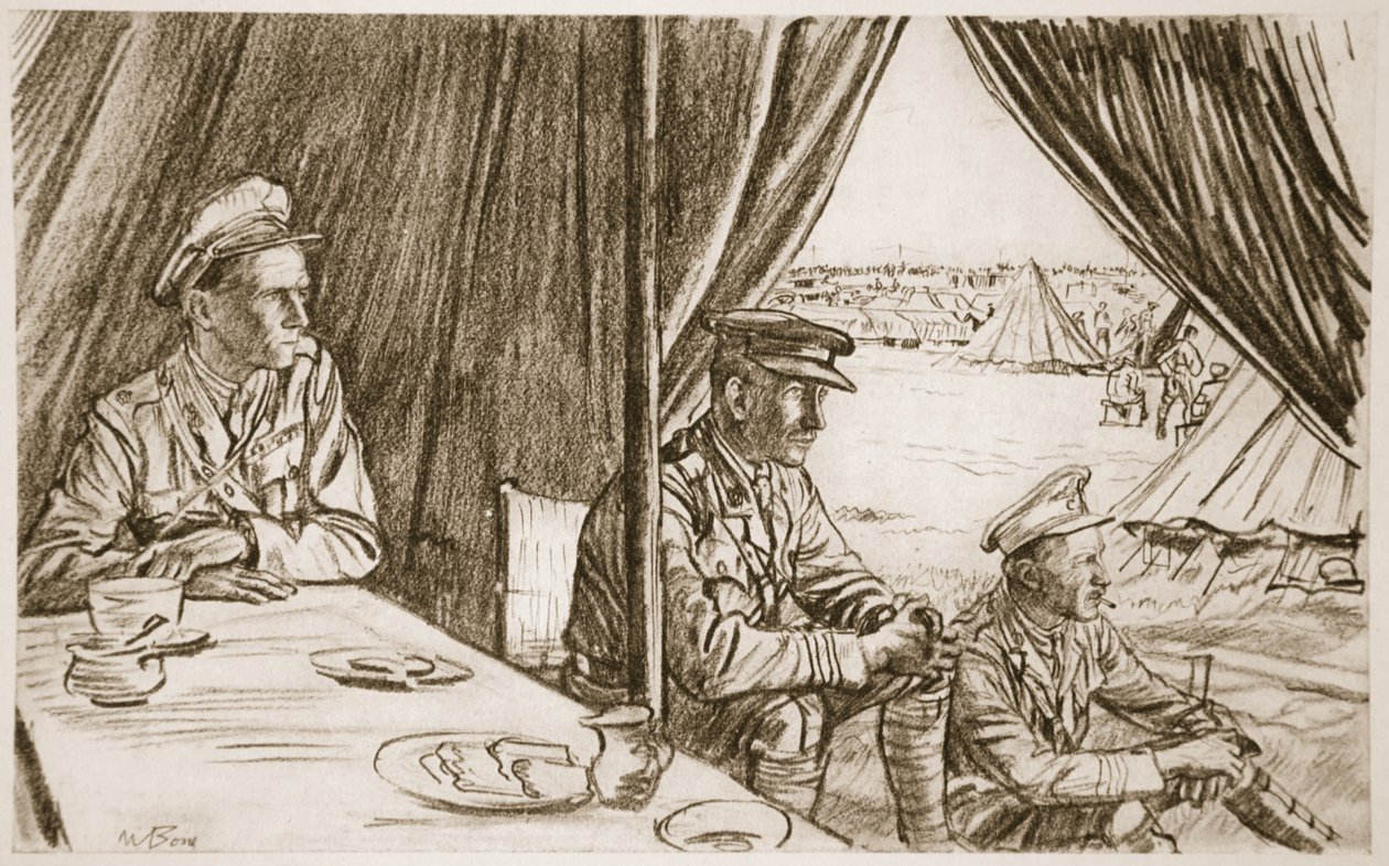 Wachten op de gewonden, illustratie uit 