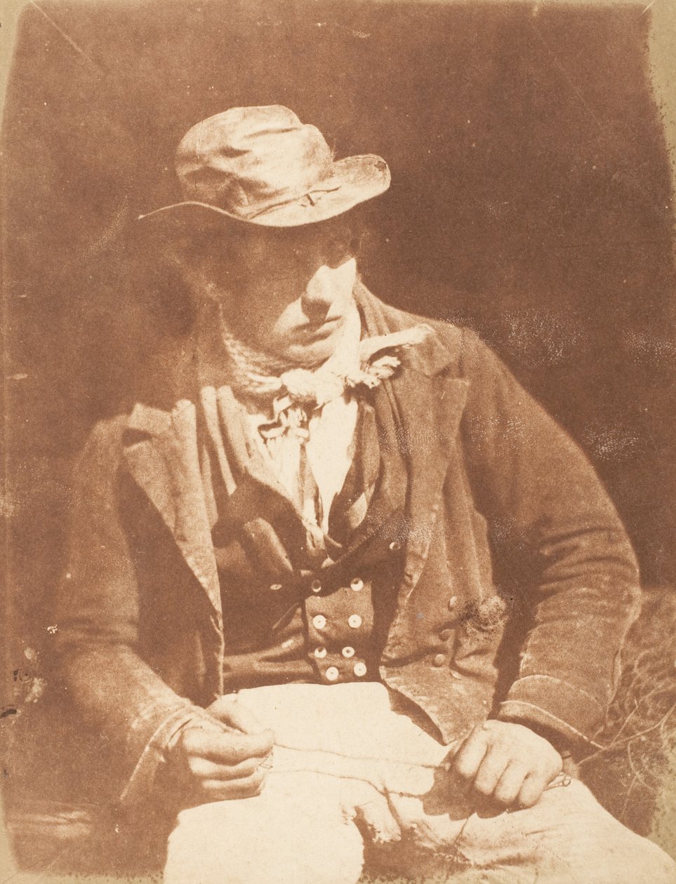 Newhaven Visser, 1843-1847 door Hill and Adamson