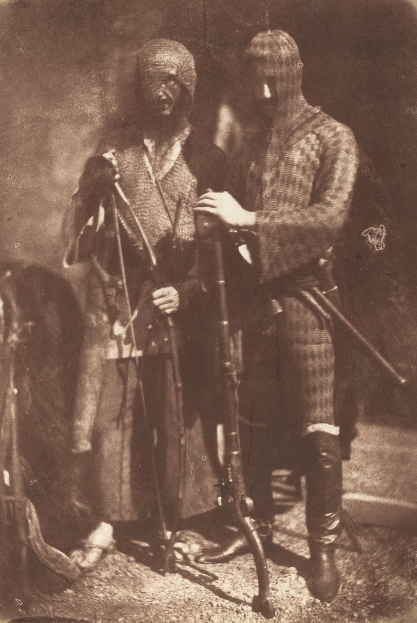 Afghaanse of Circassische Wapens, 1843 door David Octavius Hill, Robert Adamson