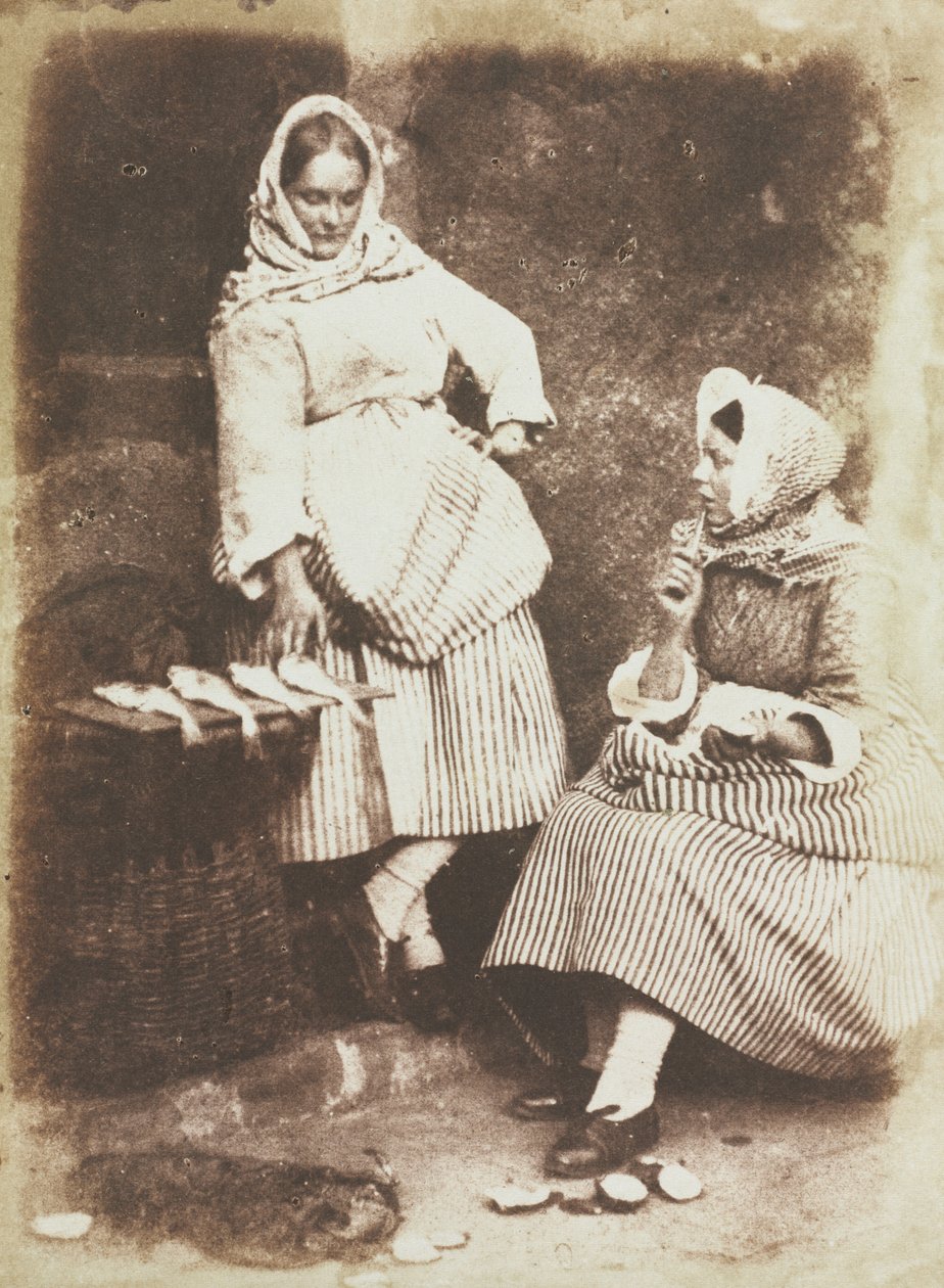 Newhaven visvrouwen, Jeanie Wilson en Annie Linton door David Octavius Hill