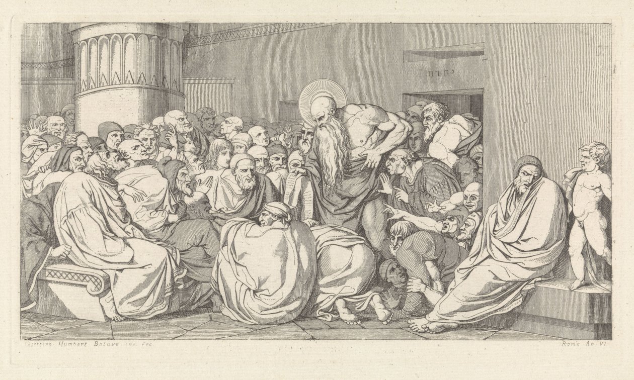 Jeremia voor de tempel door David Pièrre Giottino Humbert de Superville