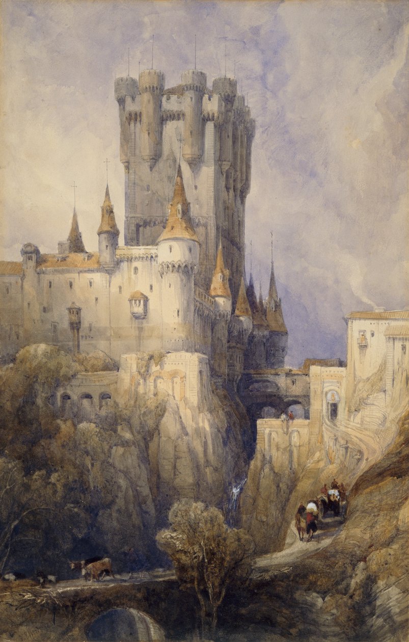 Alcazar, Segovia, Spanje, 1836 door David Roberts
