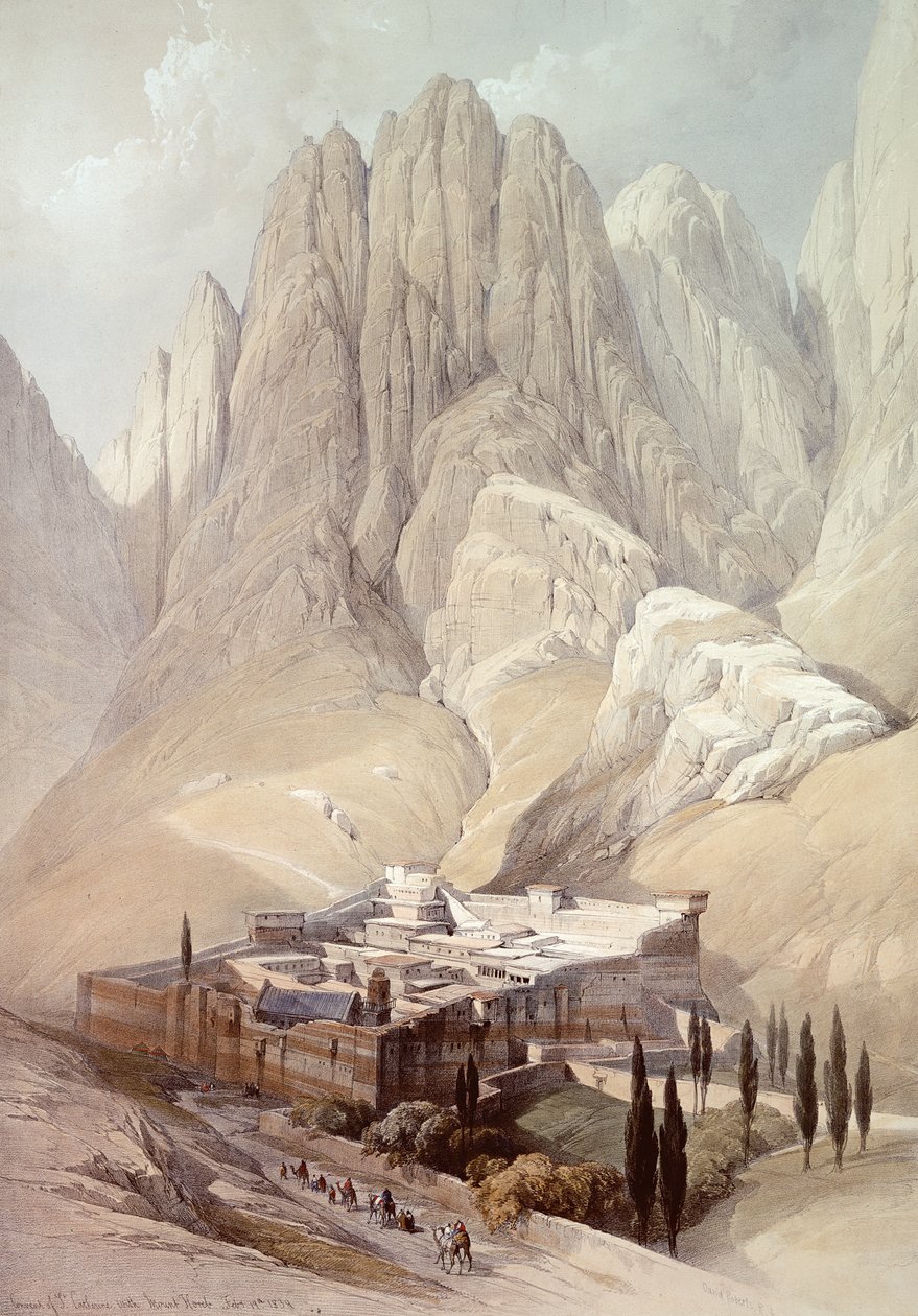 Klooster van St. Catherine met de berg Horeb, 19 februari 1839, plaat 118 uit Deel III van 