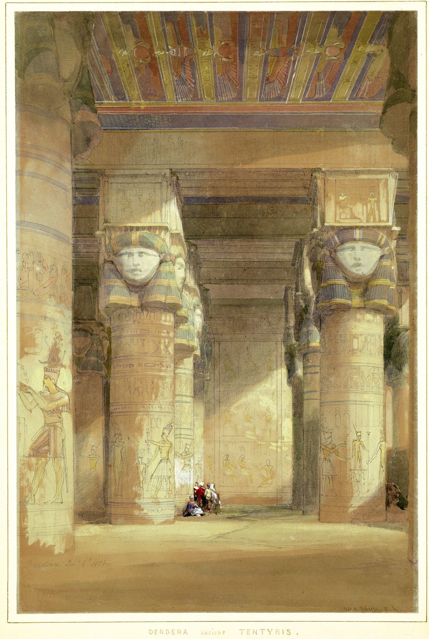 Dendera, oud Tentyris door David Roberts