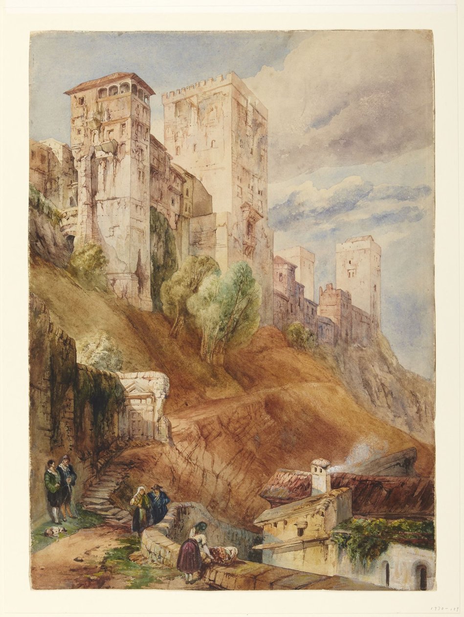 Het fort van het Alhambra door David Roberts