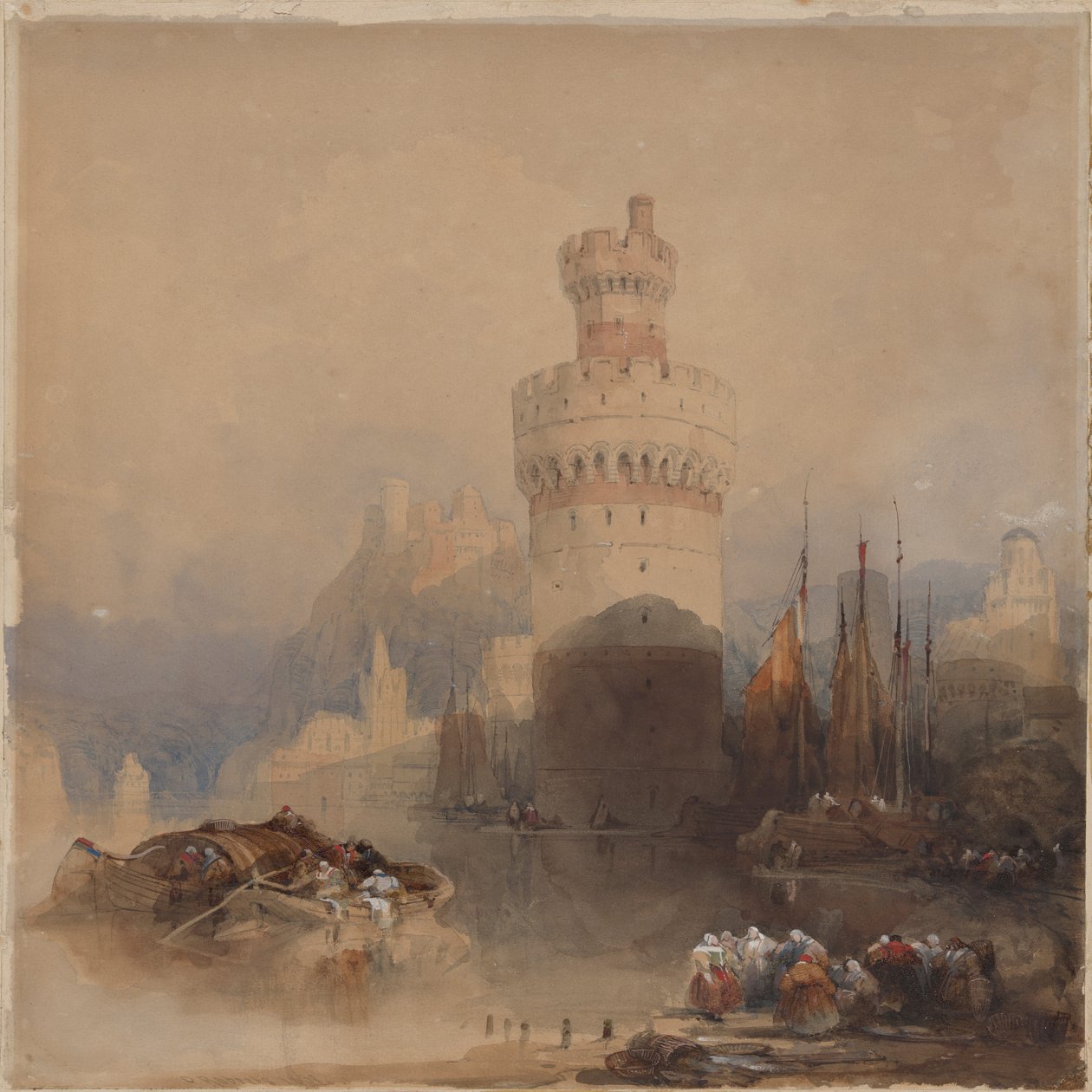 Oberwesel aan de Rijn door David Roberts