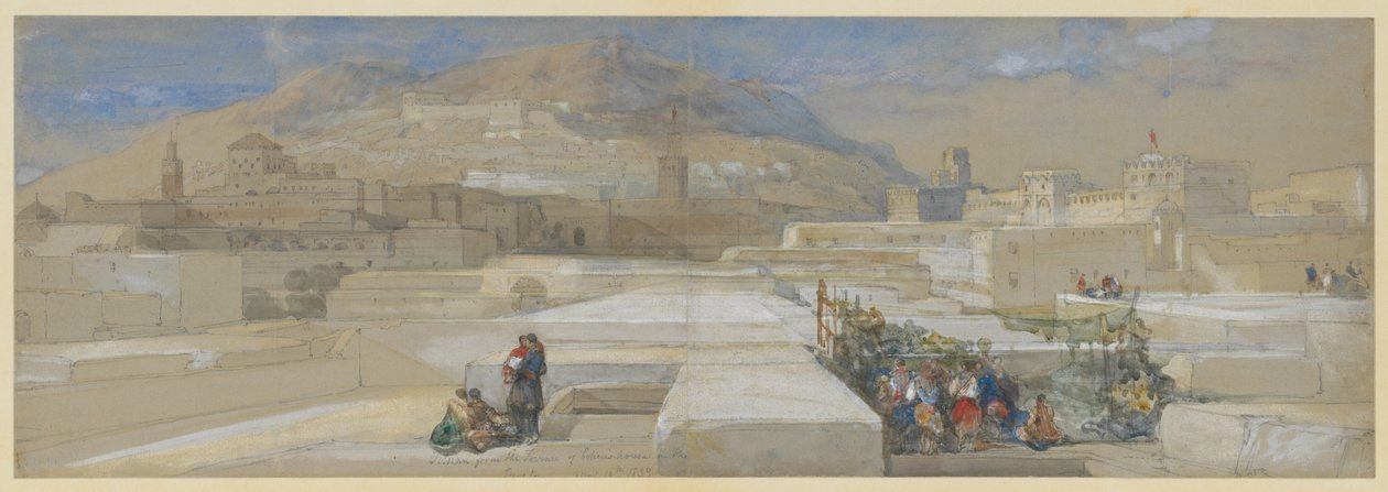 Tétouan vanaf het terras van het huis van Cohen, Marokko door David Roberts