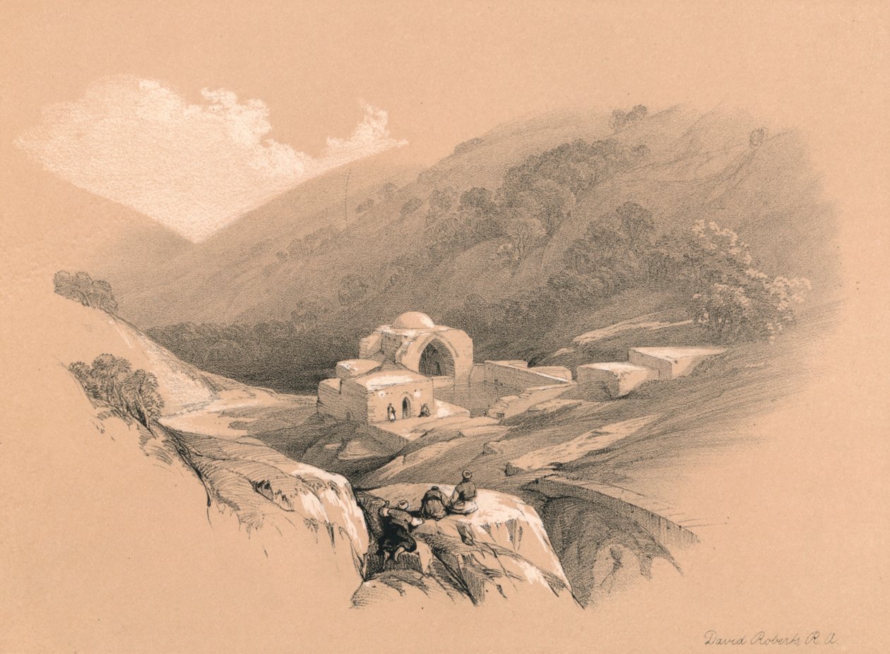 De fontein van Job, 1855 door David Roberts