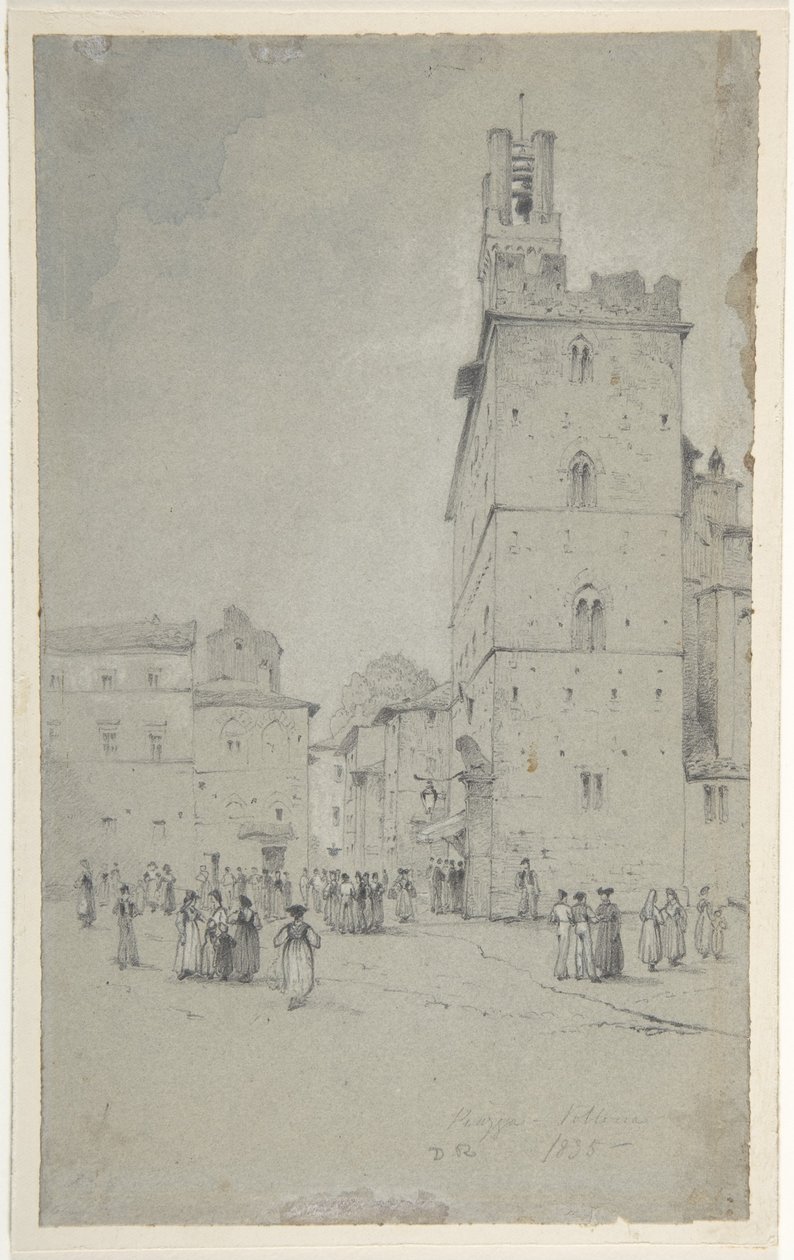 Het Palazzo dei Priori, Volterra door David Roberts