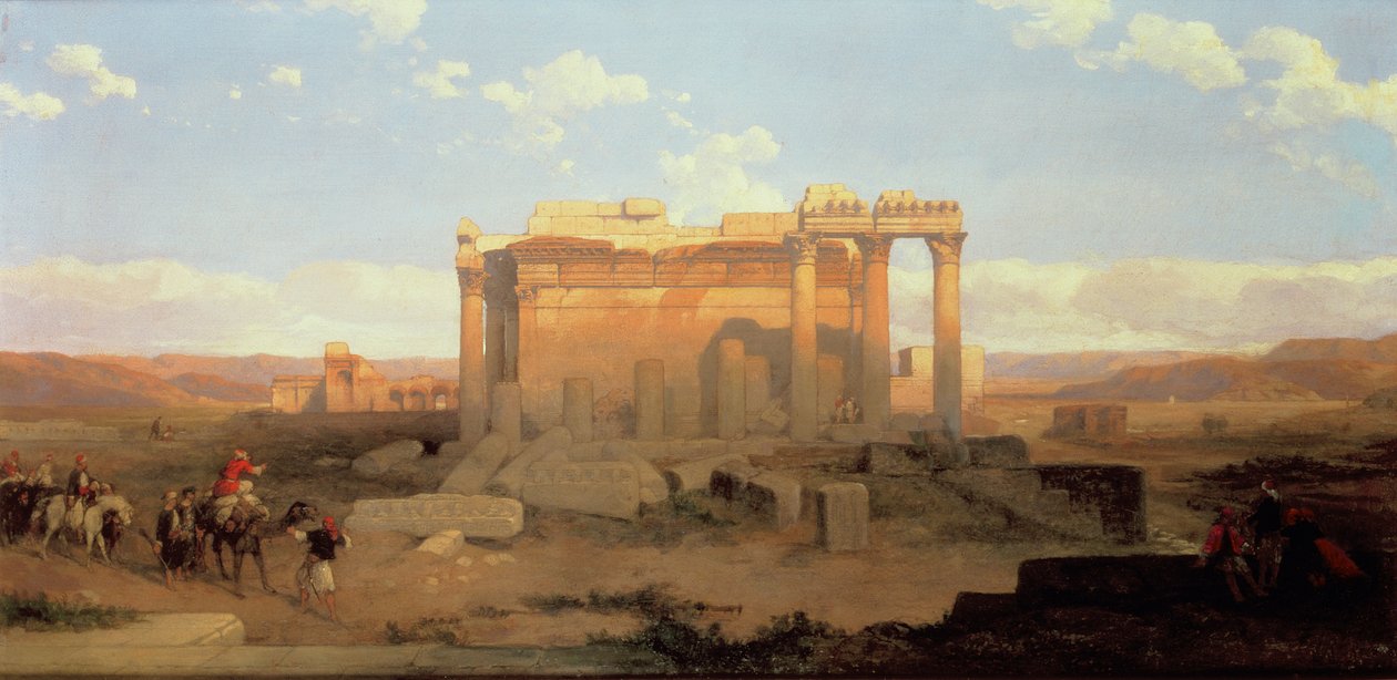 De Ruïnes van de Kleinere Tempel in Baalbeck door David Roberts