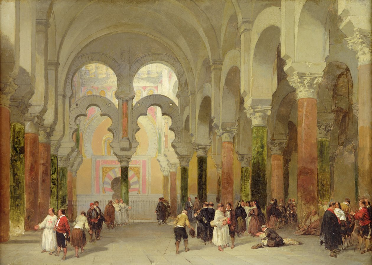 Het Heiligdom van de Koran, Moskee in Cordoba, 1849 door David Roberts