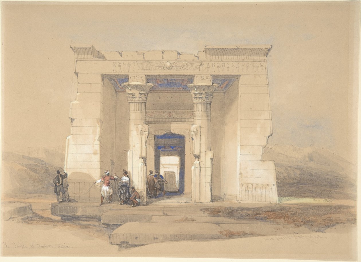De tempel van Dendur, Nubië door David Roberts